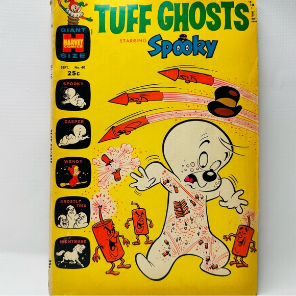 Tuff Ghosts Starring Spooky Fireworks No. 40 Sept. 71’ Harvey Comic Book VTG - Picture 1 of 8